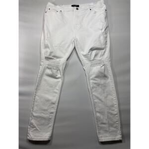 Serenede Men's Distressed Skinny White Stretch Denim Jeans - Size 42 (41x32)